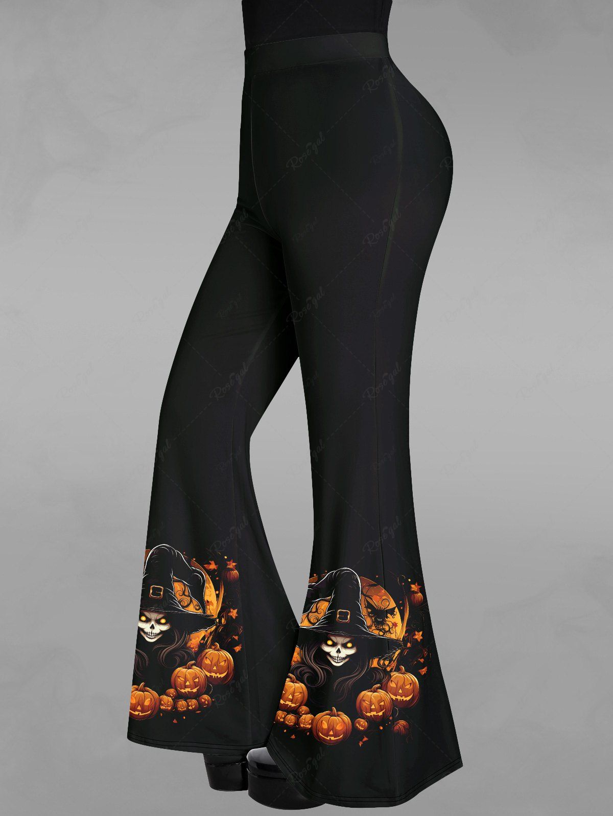  Women's Halloween 3D Printing Spider Leggings, Pumpkin
