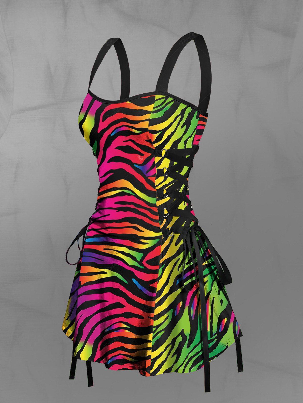 neon zebra print dress Scene neon zebra print maxi strapless dress #scene