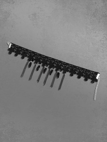 Retro Gothic Fringe Chains Pendant Choker