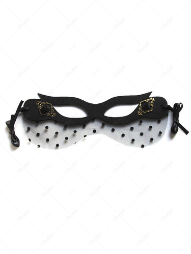 Sheer Mesh Polka Dot Nightclub Cosplay Eye Mask Halloween Party Mask