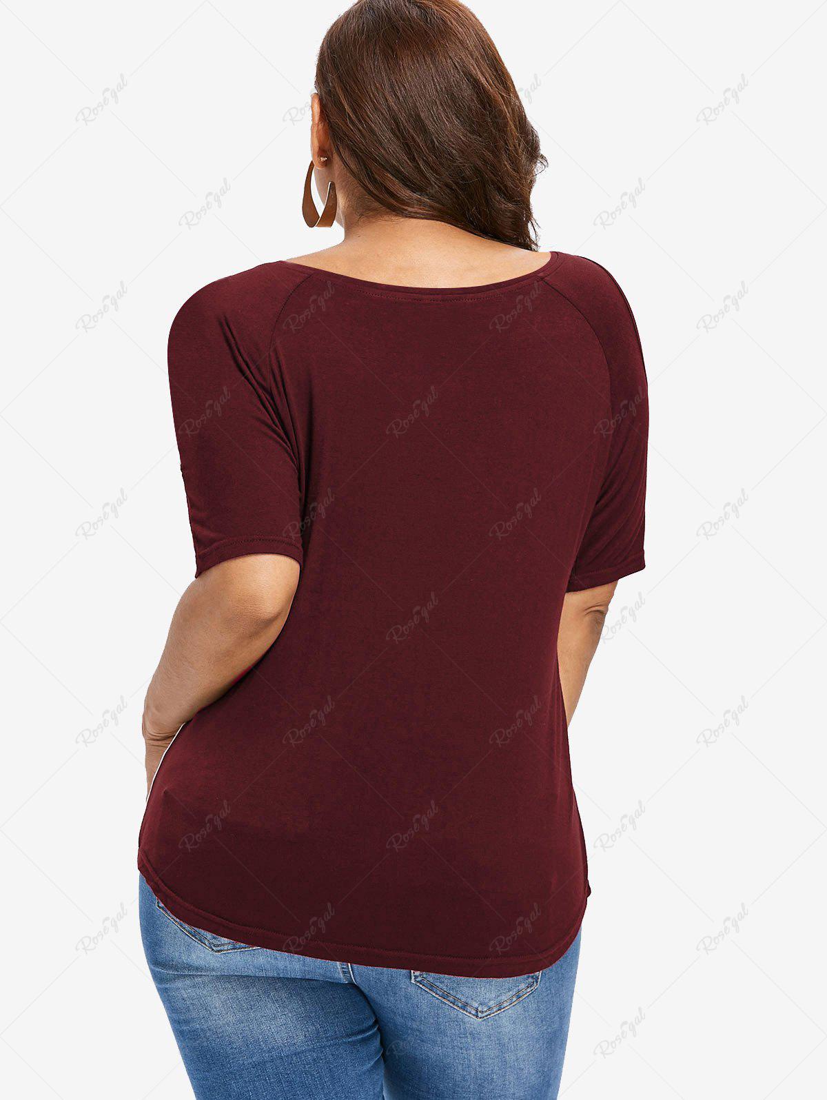 Gothic One-Shoulder Ruffle Top with Cross Print