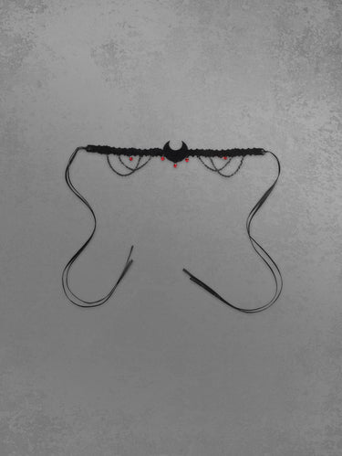 Gothic Moon Beads Choker