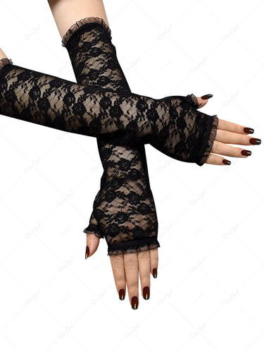Gothic Sheer Lace Gloves