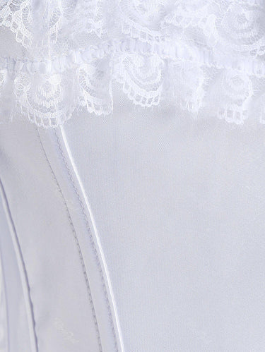 💗Danae_lovecraft Loves💗 Gothic Plus Size Frilled Bowknot Lace-up Boning Corset