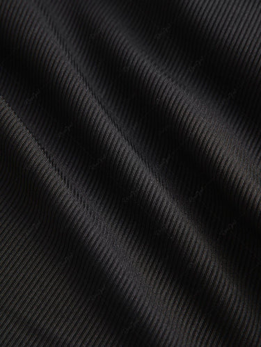 Gothic Raglan Sleeve Ribbed Knot Cutout Criss Cross Tie Back Crop T Shirt