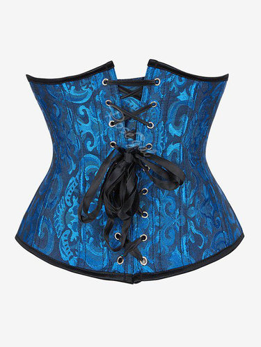 Gothic Plus Size Lace-up Boning Underbust Brocade Corset