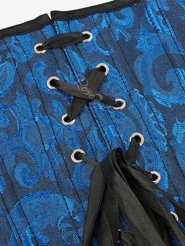 Gothic Plus Size Lace-up Boning Underbust Brocade Corset