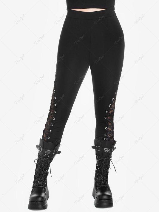 pants women (leggings) SPIRAL - Gothic Elegance - P001G455