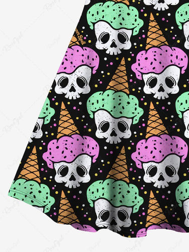 Lauren LovesGothic Plus Size 3D Print Sleeveless A Line Dress Rgothic Lauren LovesGothic Plus Size 3D Print Sleeveless A Line Dress Rgothic