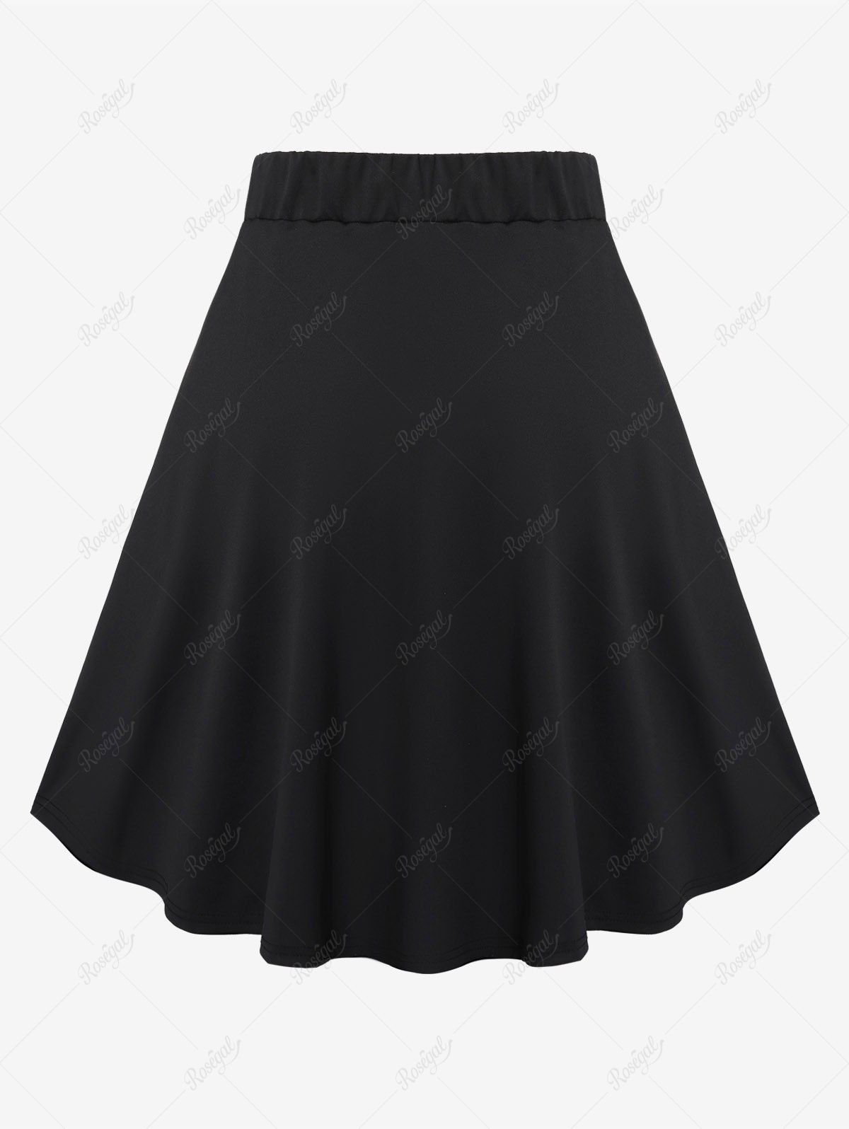Gothic Colorblock A Line Midi Skirt