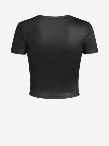 Gothic Abstract Figure Printed Vintage Short Sleeve Baby Tee