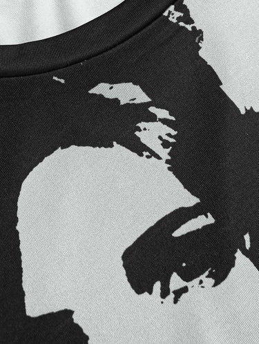 Gothic Abstract Figure Printed Vintage Short Sleeve Baby Tee