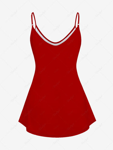 💗Stephanie Loves💗 Gothic Plus Size 3D Print Cami Top（Adjustable Shoulder Strap）