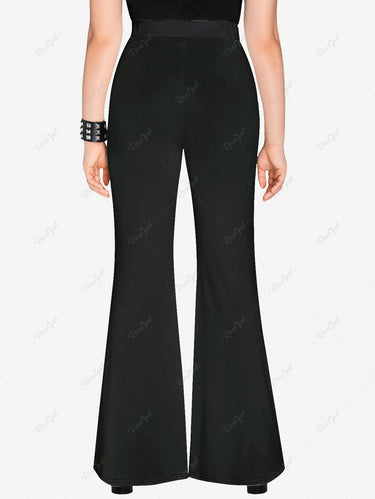 Gothic Plus Size 3D Print Flare Pants