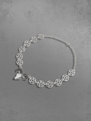 Goat Pentagram Shaped Pendant Necklace