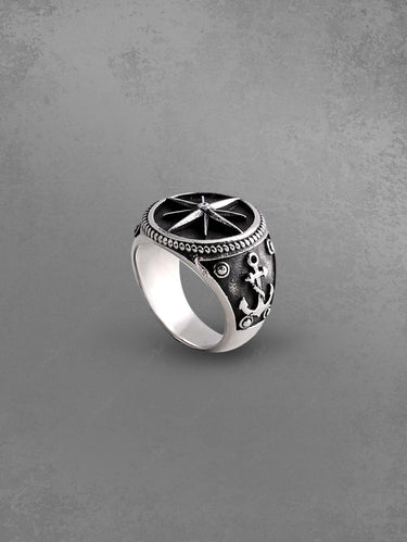 Vintage Anchor Rudder Shaped Ring