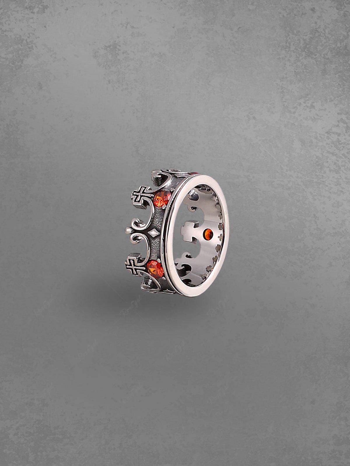 Gothic Vintage Crown Vampire Ruby Ring – Rgothic