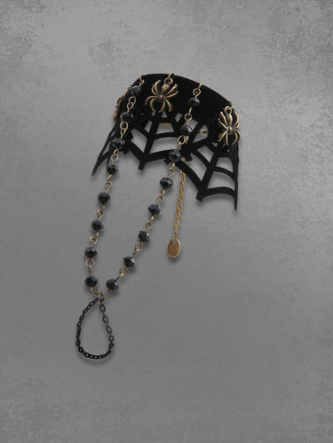 Hollow Out Spider Web Beaded Bracelet