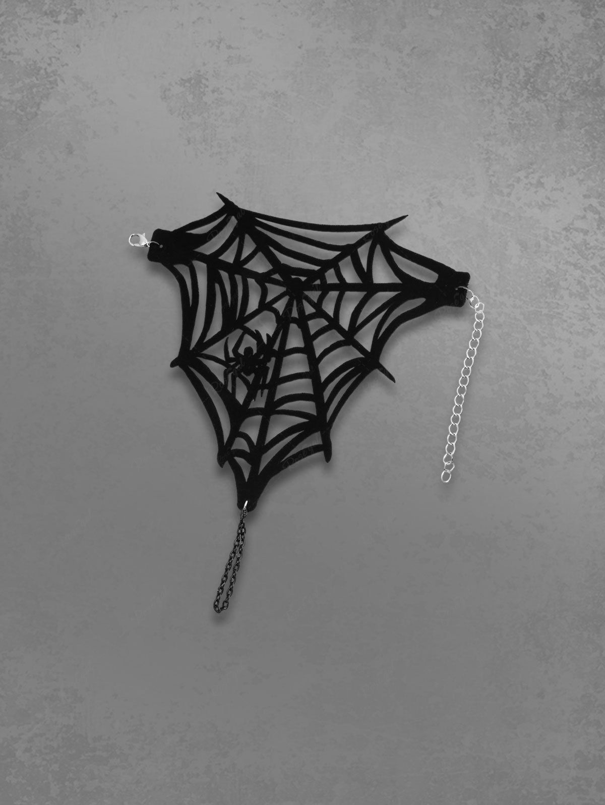 Spider Web Bracelet With Finger Chains