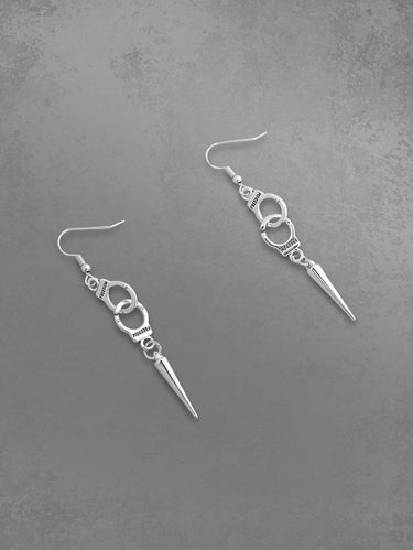 Gothic Vintage Punk Stud Handcuff Drop Earrings