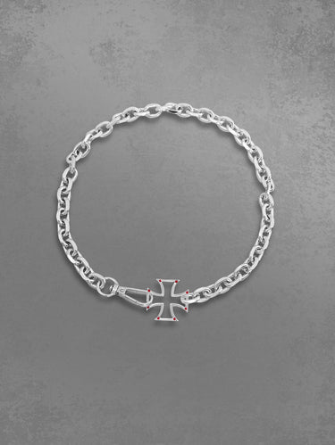 Gothic Fashion Hollow Out Chunky Chain Cross Pendant Necklace