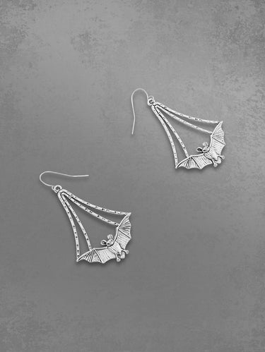 Gothic Fashion Bat Shaped Drop Earrings