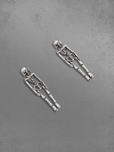Gothic Skull Skeleton Stud Earrings