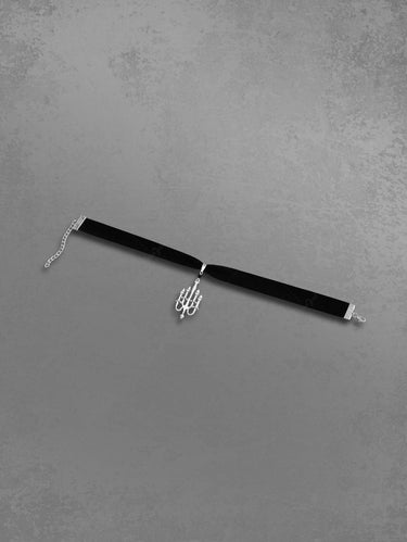 Gothic Retro Castle Candleholder Velvet Choker Necklace