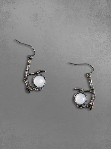 Gothic Skeleton Claw Shaped Drop Earrings