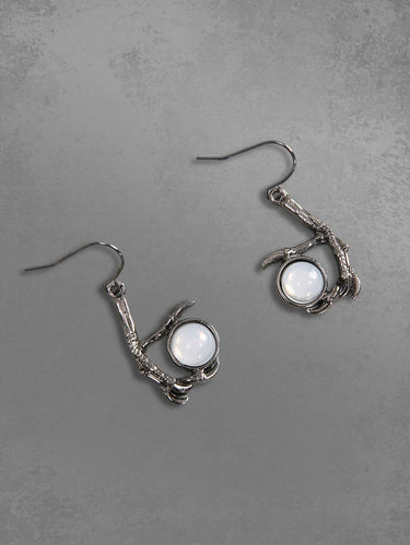 Gothic Skeleton Claw Shaped Drop Earrings