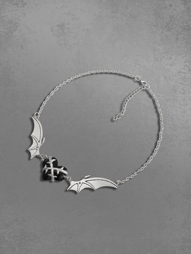 Bat Wings Heart Necklace