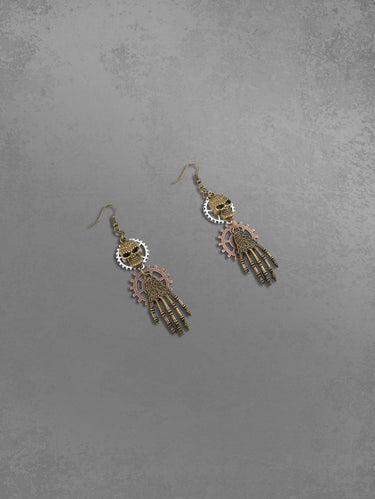 Halloween Skull Skeleton Claw Drop Earrings