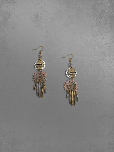 Halloween Skull Skeleton Claw Drop Earrings