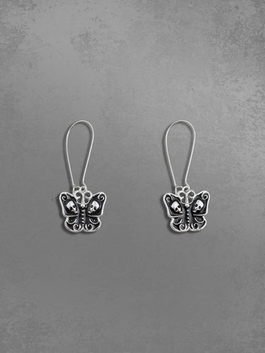 Skull Butterfly Shaped Vintage Earrings