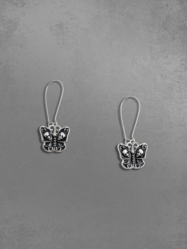 Skull Butterfly Shaped Vintage Earrings