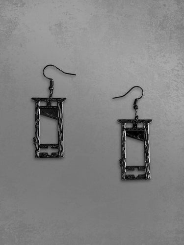 Gothic Guillotine Shaped Drop Earrings