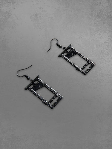 Gothic Guillotine Shaped Drop Earrings