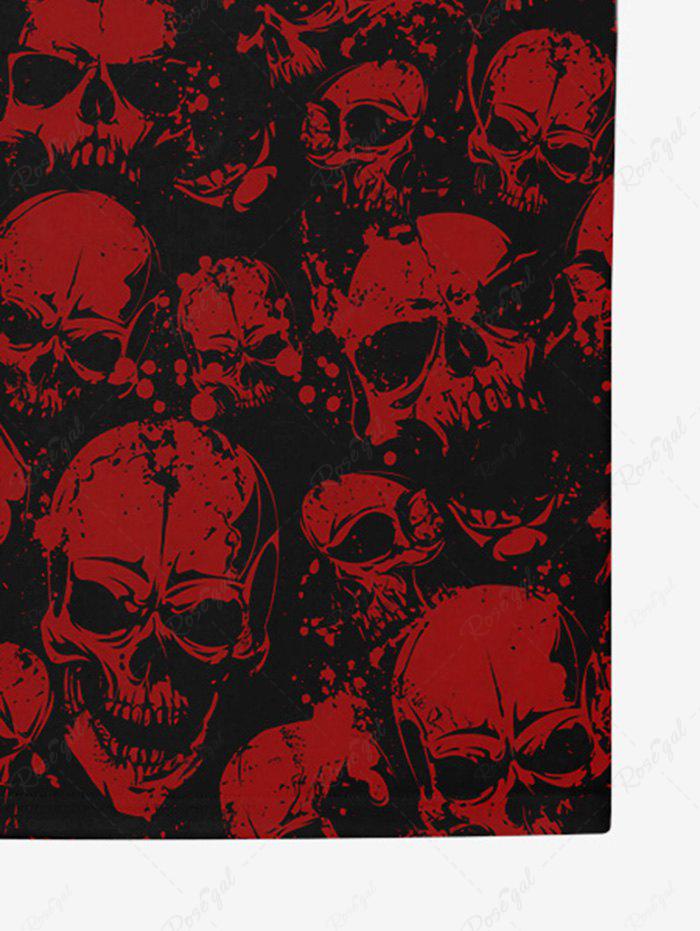 Gothic Skulls Print Halloween Short Sleeves T-shirt For Men