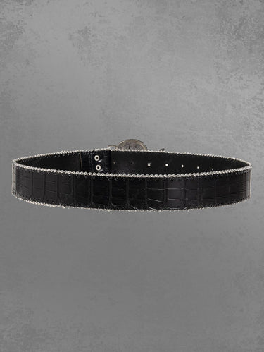 Faux Crystal Skull Skeleton Buckle Belt