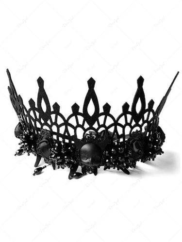 Gothic Death Devil Witch Hollow Out Tassel Party Crown