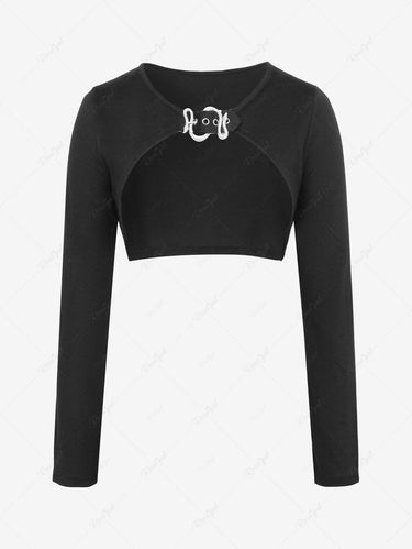 Gothic Plus Size Floral Flocking Ruched Ruffles High Low Patchwork A Line Cami Dress and Snake Buckle Crop Top Set