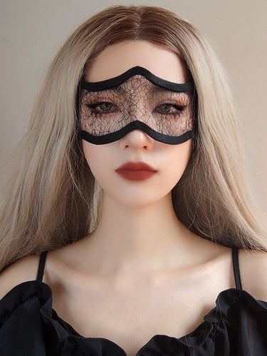 Gothic Asymmetric Shaped Sheer Mesh Party Mask