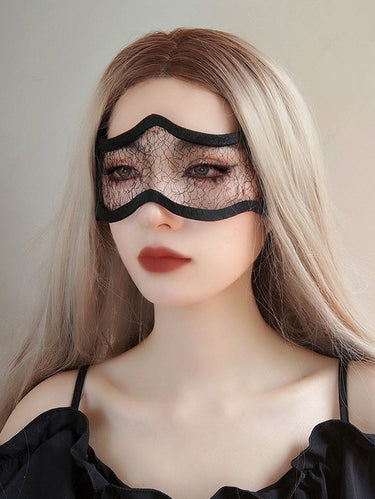 Gothic Asymmetric Shaped Sheer Mesh Party Mask