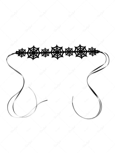 Spider Web Gothic Choker Necklace