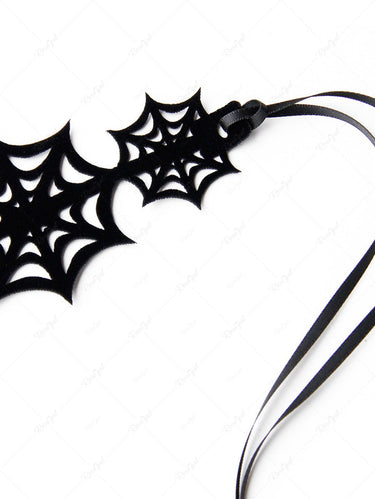 Spider Web Gothic Choker Necklace