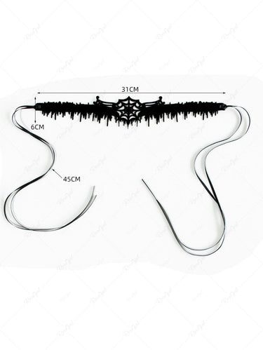 Spider Web Tassel Choker Necklace