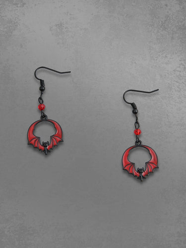 Bat Gothic Drop Earrings