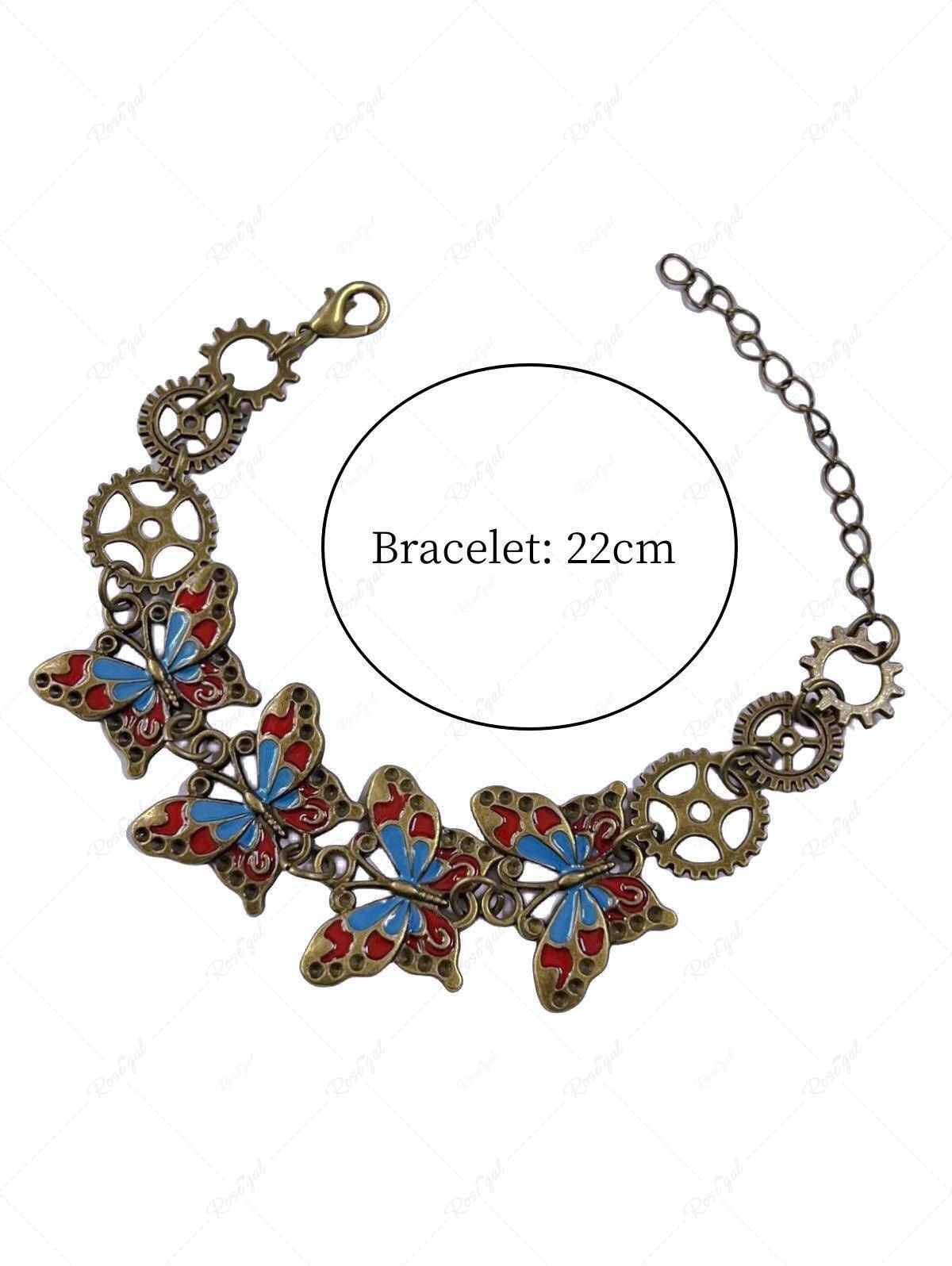 Colored Butterfly Gear Bracelet
