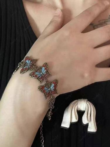 Colored Butterfly Gear Bracelet