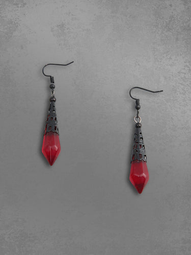 Victoria Red Tears Retro Drop Earrings